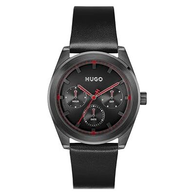 HUGO Montre Analogique Multifonction à Quartz pour Homme Collection #Bright Sport avec Bracelet en Acier Inoxydable ou en Cuir - Publicité HUGO Montre Analogique Multifonction à Quartz pour Homme Collection #Bright Sport avec Bracelet en Acier Inoxydable ou en Cuir - Publicité