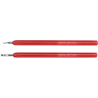 BERGEON Lot de 2 extracteurs de rouleaux hélicoïdaux en acier finement poli avec poignées en plastique rouge Convient pour le démontage des aiguilles en douceur Outil spécial de montre - Publicité BERGEON Lot de 2 extracteurs de rouleaux hélicoïdaux en acier finement poli avec poignées en plastique rouge Convient pour le démontage des aiguilles en douceur Outil spécial de montre - Publicité