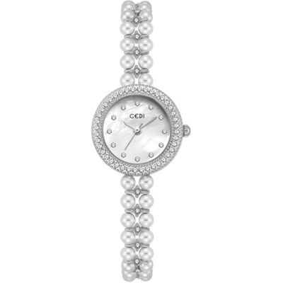 Alienwork Montre Femme Argent Bracelet en Métal Acier Blanc Cadran Nacre Strass élégant - Publicité Alienwork Montre Femme Argent Bracelet en Métal Acier Blanc Cadran Nacre Strass élégant - Publicité