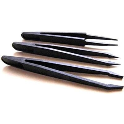 Bergeon 6751 Lot de 3 pinces à épiler en fibre de carbone pour montre - Publicité Bergeon 6751 Lot de 3 pinces à épiler en fibre de carbone pour montre - Publicité
