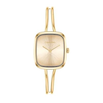 Calvin Klein Montre À Mouvement Quartz Deux Aiguilles pour Femme Collection CK Adore avec Bracelet en Acier Inoxidable Disponible en Version Or, Or Rose ou Argent - Publicité Calvin Klein Montre À Mouvement Quartz Deux Aiguilles pour Femme Collection CK Adore avec Bracelet en Acier Inoxidable Disponible en Version Or, Or Rose ou Argent - Publicité