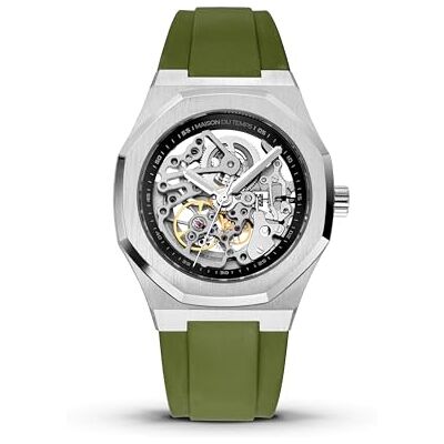 MAISON DU TEMPS Montre Homme Squelette Automatique Seagull Bracelet Acier ou Silicone Boîtier Acier 42 mm Etanche 100m Modèle MTBeta Skeleton - Publicité MAISON DU TEMPS Montre Homme Squelette Automatique Seagull Bracelet Acier ou Silicone Boîtier Acier 42 mm Etanche 100m Modèle MTBeta Skeleton - Publicité