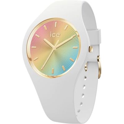 WATCH Ice Champagne White Rainbow Montre Blanche pour Femme avec Bracelet en Silicone (Medium) - Publicité WATCH Ice Champagne White Rainbow Montre Blanche pour Femme avec Bracelet en Silicone (Medium) - Publicité