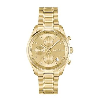 BOSS Montre Analogique Multifunction à Quartz pour Femme Collection Grand Tour Ladies avec Bracelet en Acier Inoxydable de Couleur Dorée - Publicité BOSS Montre Analogique Multifunction à Quartz pour Femme Collection Grand Tour Ladies avec Bracelet en Acier Inoxydable de Couleur Dorée - Publicité