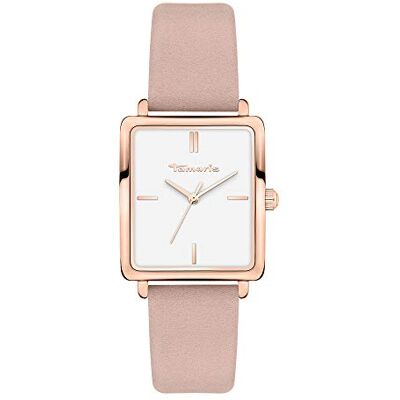 Tamaris Montre pour Femmes avec Carré Boîtier & Bracelet en Cuir – Simple Montre-Bracelet pour Femmes en Différentes Couleurs - Publicité Tamaris Montre pour Femmes avec Carré Boîtier & Bracelet en Cuir – Simple Montre-Bracelet pour Femmes en Différentes Couleurs - Publicité