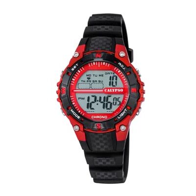 Calypso Montre Digitale Enfant Garçon et Fille en Caoutchouc Noir Montre Sport, Verre Haute Résistance, Étanche 10 ATM - Publicité Calypso Montre Digitale Enfant Garçon et Fille en Caoutchouc Noir Montre Sport, Verre Haute Résistance, Étanche 10 ATM - Publicité