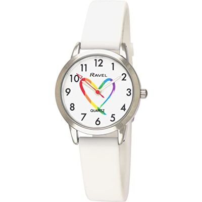 Ravel Montre Unisexe en Silicone Rainbow Quartz analogique R1812 - Publicité Ravel Montre Unisexe en Silicone Rainbow Quartz analogique R1812 - Publicité