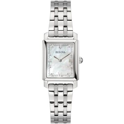 Bulova Sutton Tank Rectangular Time-Only Women's Watch with Mother of Pearl - Publicité Bulova Sutton Tank Rectangular Time-Only Women's Watch with Mother of Pearl - Publicité