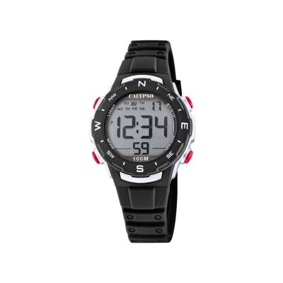 Calypso Montre Digitale Enfant Garçon et Fille en Caoutchouc Noir Montre Sport, Verre Haute Résistance, Étanche 10 ATM - Publicité Calypso Montre Digitale Enfant Garçon et Fille en Caoutchouc Noir Montre Sport, Verre Haute Résistance, Étanche 10 ATM - Publicité