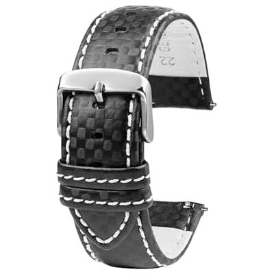 SinSed 18Mm 20Mm 21Mm 22Mm 23Mm 24Mm Hommes Femmes Couture Bracelet De Montre En Fiber De Carbone Bracelet En Cuir - Publicité SinSed 18Mm 20Mm 21Mm 22Mm 23Mm 24Mm Hommes Femmes Couture Bracelet De Montre En Fiber De Carbone Bracelet En Cuir - Publicité