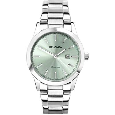 Sekonda Taylor Montre à Quartz pour Femme avec Affichage analogique de la Date et Bracelet en Acier Inoxydable argenté 34 mm - Publicité Sekonda Taylor Montre à Quartz pour Femme avec Affichage analogique de la Date et Bracelet en Acier Inoxydable argenté 34 mm - Publicité