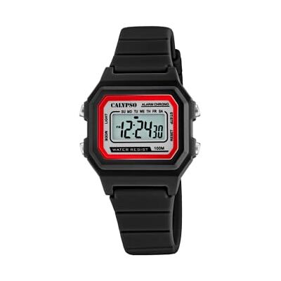 Calypso Montre Digitale Unisexe Bracelet Caoutchouc Étanche 10 ATM Date Calendrier Chronomètre Double Heure Lumière Alarme 12/24 h Digital Crush K5802 - Publicité Calypso Montre Digitale Unisexe Bracelet Caoutchouc Étanche 10 ATM Date Calendrier Chronomètre Double Heure Lumière Alarme 12/24 h Digital Crush K5802 - Publicité