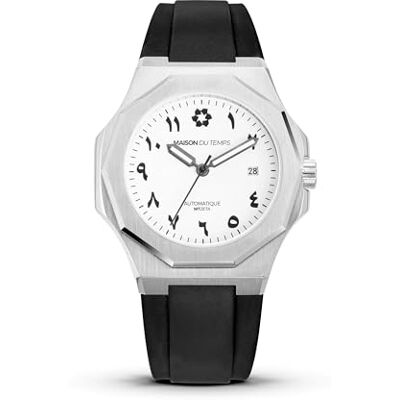 MAISON DU TEMPS Montre Homme Automatique Miyota Bracelet Acier ou Silicone Boîtier Acier 42 mm Etanche 100m Modèle MTZeta Arabic - Publicité MAISON DU TEMPS Montre Homme Automatique Miyota Bracelet Acier ou Silicone Boîtier Acier 42 mm Etanche 100m Modèle MTZeta Arabic - Publicité