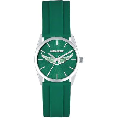 Zadig & Voltaire Zadig&Voltaire Montre Zadig Rubber Quartz Mouvement de Montre Largeur du boîtier: 33 mm Acier Inoxydable Green 3 ATM - Publicité Zadig & Voltaire Zadig&Voltaire Montre Zadig Rubber Quartz Mouvement de Montre Largeur du boîtier: 33 mm Acier Inoxydable Green 3 ATM - Publicité