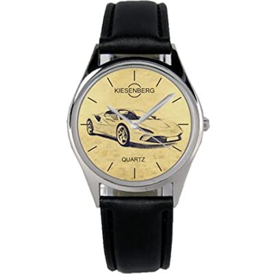 KIESENBERG Montre Homme Cadeau pour Ferrari F8 Fans Quartz Analogique Bracelet en Cuir Montre-Bracelet - Publicité KIESENBERG Montre Homme Cadeau pour Ferrari F8 Fans Quartz Analogique Bracelet en Cuir Montre-Bracelet - Publicité
