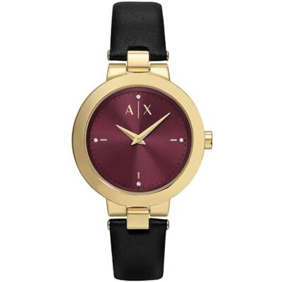Armani Exchange Montre pour Femmes, Mouvement à Quartz à Deux Aiguilles et boîtier de 36 mm avec Bracelet en Acier Inoxydable ou en Cuir - Publicité Armani Exchange Montre pour Femmes, Mouvement à Quartz à Deux Aiguilles et boîtier de 36 mm avec Bracelet en Acier Inoxydable ou en Cuir - Publicité