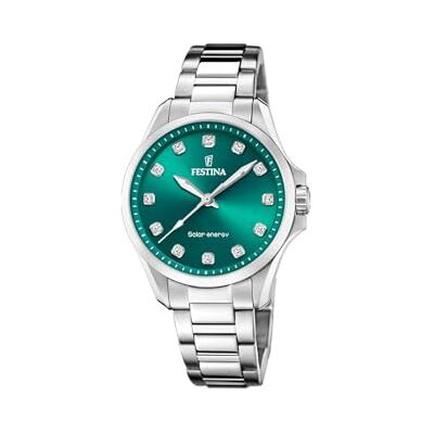 Festina Montre Solaire Femme Acier Inoxydable 316L Argenté Quartz Verre minéral Haute résistance Étanche 5 ATM Solar Energy - Publicité Festina Montre Solaire Femme Acier Inoxydable 316L Argenté Quartz Verre minéral Haute résistance Étanche 5 ATM Solar Energy - Publicité