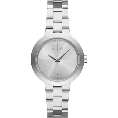 Armani Exchange Montre pour Femmes, Mouvement à Quartz à Deux Aiguilles et boîtier de 36 mm avec Bracelet en Acier Inoxydable ou en Cuir - Publicité Armani Exchange Montre pour Femmes, Mouvement à Quartz à Deux Aiguilles et boîtier de 36 mm avec Bracelet en Acier Inoxydable ou en Cuir - Publicité