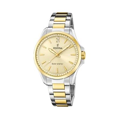 Festina Montre Solar Femme en Acier Inoxydable 316l Multi Mouvement à Quartz, Verre Minéral Haute Résistance, Étanche 5 ATM , Solar Energy - Publicité Festina Montre Solar Femme en Acier Inoxydable 316l Multi Mouvement à Quartz, Verre Minéral Haute Résistance, Étanche 5 ATM , Solar Energy - Publicité
