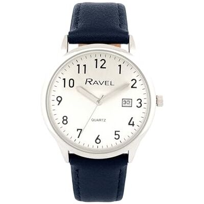 Ravel Montre Homme Calendrier Bracelet Simili Cuir Quartz Analogique Japonais R0708 - Publicité Ravel Montre Homme Calendrier Bracelet Simili Cuir Quartz Analogique Japonais R0708 - Publicité