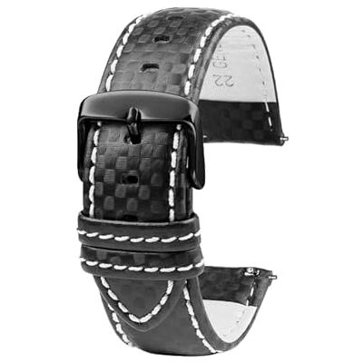SinSed 18Mm 20Mm 21Mm 22Mm 23Mm 24Mm Hommes Femmes Couture Bracelet De Montre En Fiber De Carbone Bracelet En Cuir - Publicité SinSed 18Mm 20Mm 21Mm 22Mm 23Mm 24Mm Hommes Femmes Couture Bracelet De Montre En Fiber De Carbone Bracelet En Cuir - Publicité