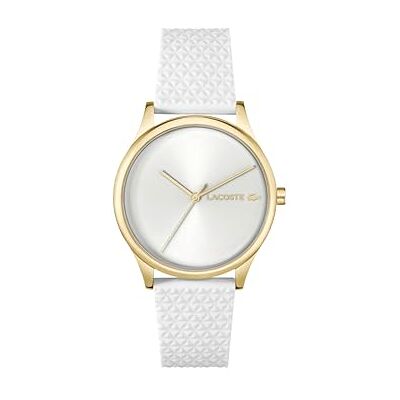 Lacoste Montre analogique pour Femme avec Bracelet en Silicone texturé Blanc - Publicité Lacoste Montre analogique pour Femme avec Bracelet en Silicone texturé Blanc - Publicité