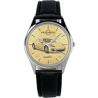KIESENBERG Montre Homme Cadeau pour Porsche Panamera 4S Fans Quartz Analogique Bracelet en Cuir Montre-Bracelet - Publicité KIESENBERG Montre Homme Cadeau pour Porsche Panamera 4S Fans Quartz Analogique Bracelet en Cuir Montre-Bracelet - Publicité