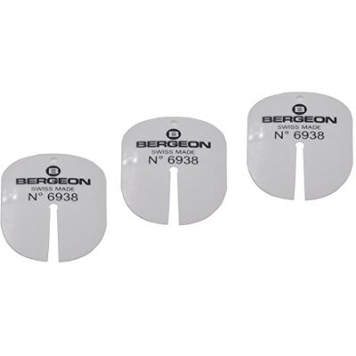 Bergeon Lot de 3 feuilles de protection de cadran en plastique Fabrication suisse n° 6938 - Publicité Bergeon Lot de 3 feuilles de protection de cadran en plastique Fabrication suisse n° 6938 - Publicité