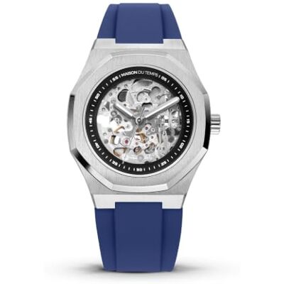 MAISON DU TEMPS Montre Homme Squelette Automatique Miyota Bracelet Acier ou Silicone Boîtier Acier 40 mm Etanche 100m Modèle MTBeta Skeleton - Publicité MAISON DU TEMPS Montre Homme Squelette Automatique Miyota Bracelet Acier ou Silicone Boîtier Acier 40 mm Etanche 100m Modèle MTBeta Skeleton - Publicité