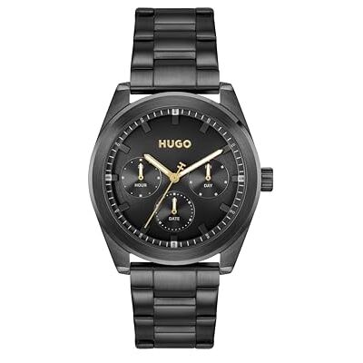 HUGO Montre Analogique Multifonction à Quartz pour Homme Collection #Bright Sport avec Bracelet en Acier Inoxydable ou en Cuir - Publicité HUGO Montre Analogique Multifonction à Quartz pour Homme Collection #Bright Sport avec Bracelet en Acier Inoxydable ou en Cuir - Publicité