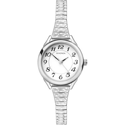 Sekonda Montre Quartz Femme 25.00mm avec Cadran Blanc Analogique et Bracelet en Acier Inoxydable Argent 2638 - Publicité Sekonda Montre Quartz Femme 25.00mm avec Cadran Blanc Analogique et Bracelet en Acier Inoxydable Argent 2638 - Publicité