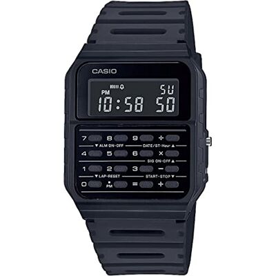 Casio Montre Quartz Unisexe 34.40mm avec Cadran Noir Digitale et Bracelet en Plastic/Resin Strap Noir - Publicité Casio Montre Quartz Unisexe 34.40mm avec Cadran Noir Digitale et Bracelet en Plastic/Resin Strap Noir - Publicité