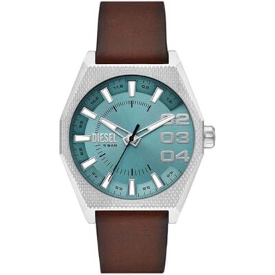 Diesel Montre pour homme Scraper Quartz/3 Mouvement à aiguilles, boîtier de 43 mm, bracelet mixte - Publicité Diesel Montre pour homme Scraper Quartz/3 Mouvement à aiguilles, boîtier de 43 mm, bracelet mixte - Publicité