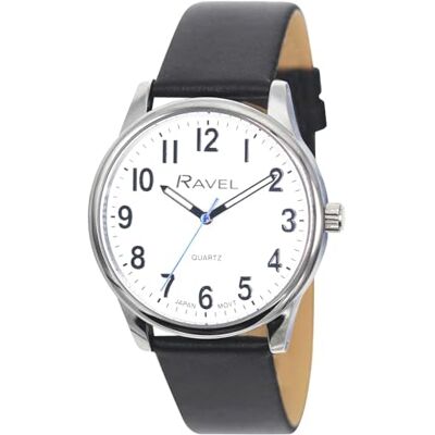 Ravel Plus Montre Unisexe du Quotidien avec Bracelet en Cuir Microfibre Quartz Analogique Japonais RP - Publicité Ravel Plus Montre Unisexe du Quotidien avec Bracelet en Cuir Microfibre Quartz Analogique Japonais RP - Publicité