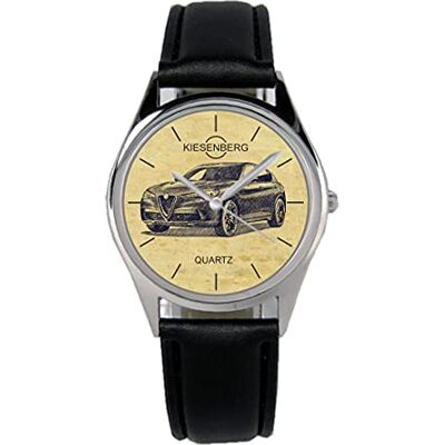 KIESENBERG Montre Homme Cadeau pour Alfa Romeo Stelvio Fans Oldtimer Quartz Analogique Bracelet en Cuir Montre-Bracelet - Publicité KIESENBERG Montre Homme Cadeau pour Alfa Romeo Stelvio Fans Oldtimer Quartz Analogique Bracelet en Cuir Montre-Bracelet - Publicité