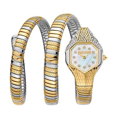 Just Cavalli Signature Snake Glam Evo 7 Double Montre à Quartz Tendance pour Femme - Publicité Just Cavalli Signature Snake Glam Evo 7 Double Montre à Quartz Tendance pour Femme - Publicité