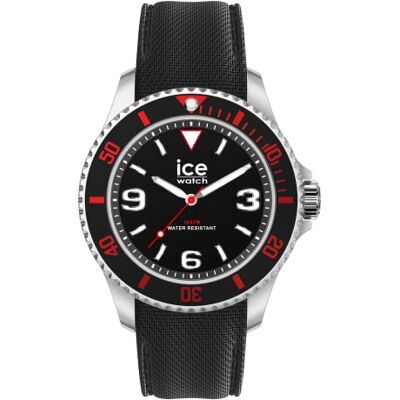 WATCH Ice Steel Black Red Montre Noire pour Homme avec Bracelet en Silicone (Medium) - Publicité WATCH Ice Steel Black Red Montre Noire pour Homme avec Bracelet en Silicone (Medium) - Publicité