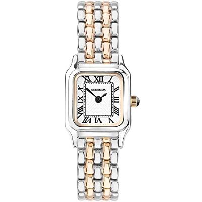 Sekonda Monica Montre à Quartz pour Femme avec Chiffres Romains Affichage analogique Bracelet en Alliage Blanc 20 mm - Publicité Sekonda Monica Montre à Quartz pour Femme avec Chiffres Romains Affichage analogique Bracelet en Alliage Blanc 20 mm - Publicité