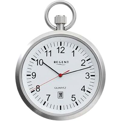 REGENT Montre de Poche pour Homme en Acier Inoxydable 43 mm de diamètre Mouvement à Quartz Miyota Verre minéral Plat dans différentes Variantes - Publicité REGENT Montre de Poche pour Homme en Acier Inoxydable 43 mm de diamètre Mouvement à Quartz Miyota Verre minéral Plat dans différentes Variantes - Publicité