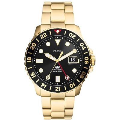 Fossil Montre GMT Bleue pour Homme, Mouvement Date à Trois Aiguilles avec Bracelet en Acier Inoxydable ou en Silicone - Publicité Fossil Montre GMT Bleue pour Homme, Mouvement Date à Trois Aiguilles avec Bracelet en Acier Inoxydable ou en Silicone - Publicité