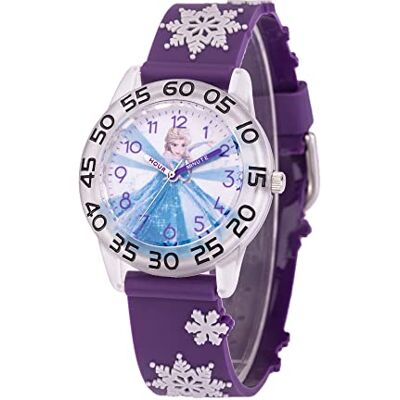 Disney La Reine des Neiges Montre analogique à quartz pour enfants en plastique Time Teacher - Publicité Disney La Reine des Neiges Montre analogique à quartz pour enfants en plastique Time Teacher - Publicité