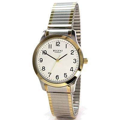 Regent Montre Homme Acier Inoxydable Cordon bicolore - Publicité Regent Montre Homme Acier Inoxydable Cordon bicolore - Publicité