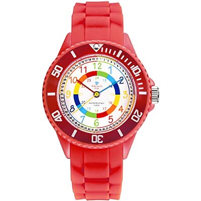 Alienwork Kids Montre Pédagogique Apprendre l'Heure Enfants Garçon Fille Temps d'apprentissage Résistant à l'eau 5 ATM - Publicité Alienwork Kids Montre Pédagogique Apprendre l'Heure Enfants Garçon Fille Temps d'apprentissage Résistant à l'eau 5 ATM - Publicité