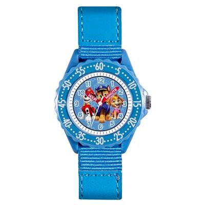 Paw Patrol Montre à Quartz avec Cadran pour Apprendre à Lire l'heure avec Sangle Velcro pour Enfants - Publicité Paw Patrol Montre à Quartz avec Cadran pour Apprendre à Lire l'heure avec Sangle Velcro pour Enfants - Publicité
