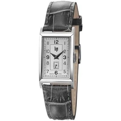Lip Montre Churchill T18 Trotteuse Excentrée Cuir Gris Façon Croco - Publicité Lip Montre Churchill T18 Trotteuse Excentrée Cuir Gris Façon Croco - Publicité