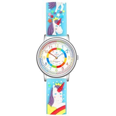 Alienwork Licorne Fille Montre Pédagogique Apprendre l'Heure Enfants Fille Argent Bracelet Turquoise Multicolore Enfants Résistant à l'eau 5 ATM Temps d'apprentissage - Publicité Alienwork Licorne Fille Montre Pédagogique Apprendre l'Heure Enfants Fille Argent Bracelet Turquoise Multicolore Enfants Résistant à l'eau 5 ATM Temps d'apprentissage - Publicité