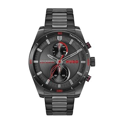 HUGO Montre Analogique Multifunction à Quartz pour Homme Collection #Fast avec Bracelet en Cuir et en Acier Inoxydable - Publicité HUGO Montre Analogique Multifunction à Quartz pour Homme Collection #Fast avec Bracelet en Cuir et en Acier Inoxydable - Publicité