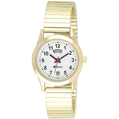 Ravel Montre Calendrier Jour et Date Unisexe Quartz Analogique R0706 - Publicité Ravel Montre Calendrier Jour et Date Unisexe Quartz Analogique R0706 - Publicité