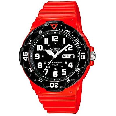 Casio Montre analogique à Quartz pour Homme avec Bracelet en résine, Rouge/Noir, lanière - Publicité Casio Montre analogique à Quartz pour Homme avec Bracelet en résine, Rouge/Noir, lanière - Publicité