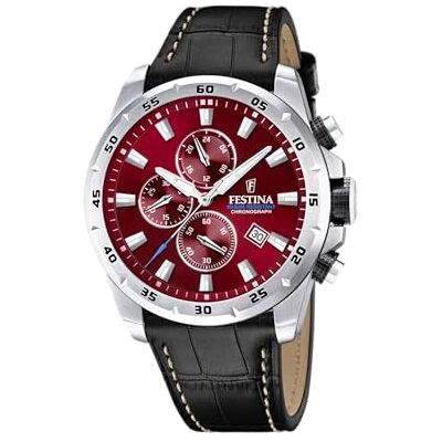 Festina Montre pour Homme /5 Timeless Chronograph Boîtier en Acier Inoxydable Acier laqué Noir - Publicité Festina Montre pour Homme /5 Timeless Chronograph Boîtier en Acier Inoxydable Acier laqué Noir - Publicité